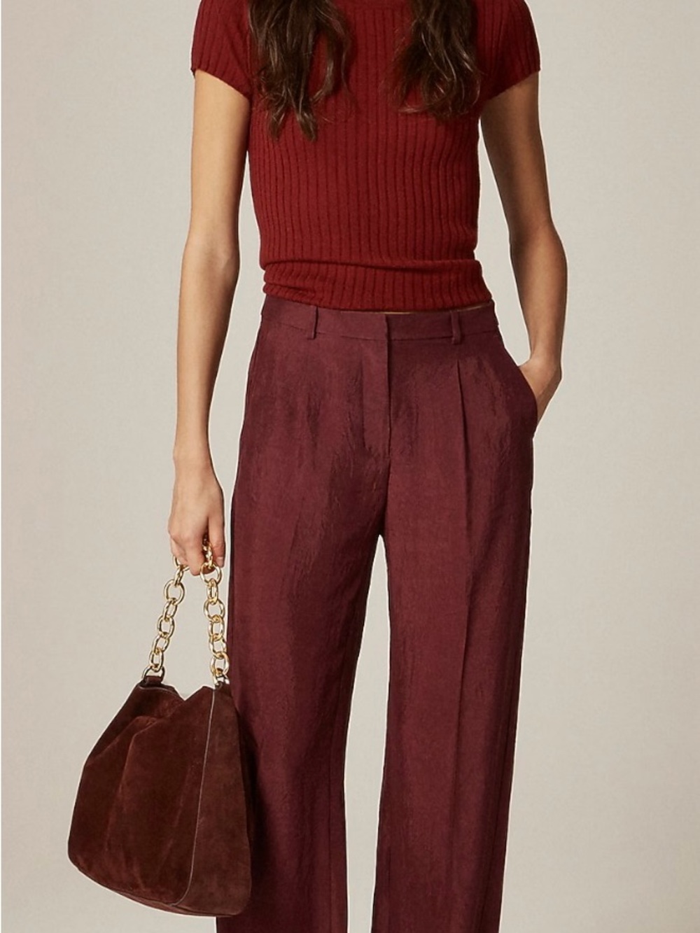 NWT J.crew essential wide leg pant